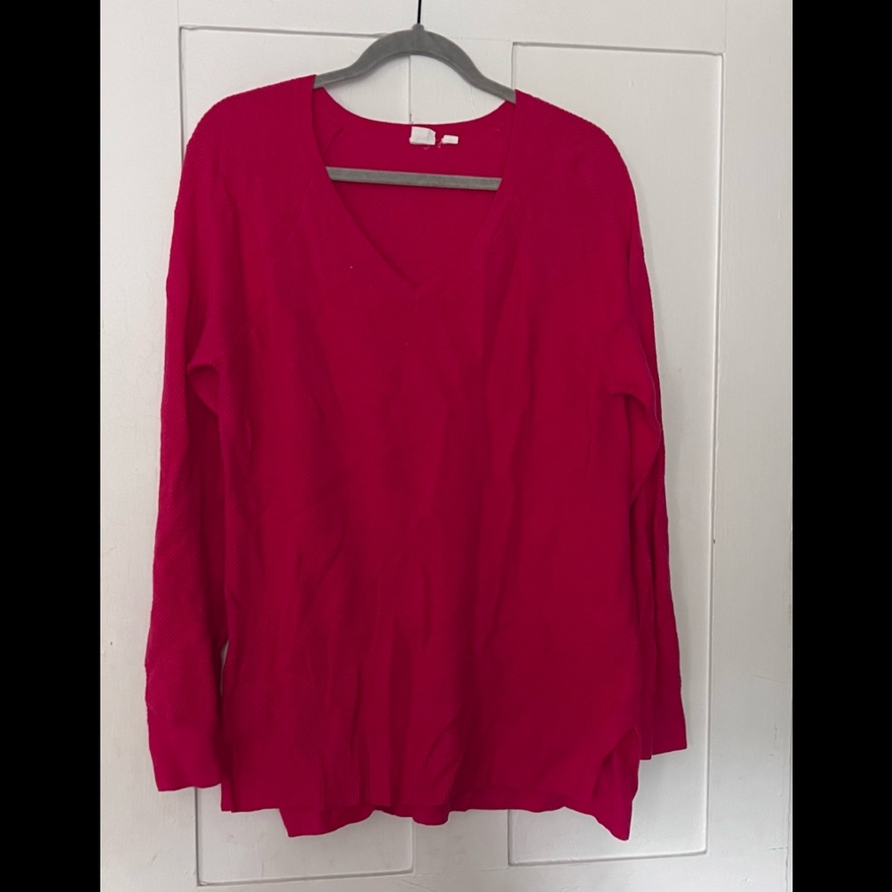 Gap Pink v neck sweater